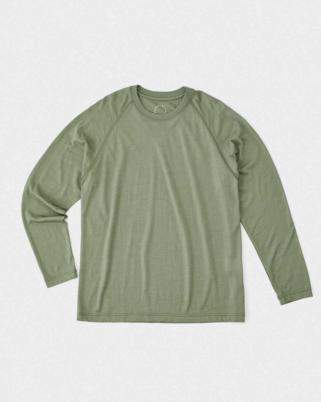 山と道 / 100% Light Merino Long Sleeve - Unisex #Olive