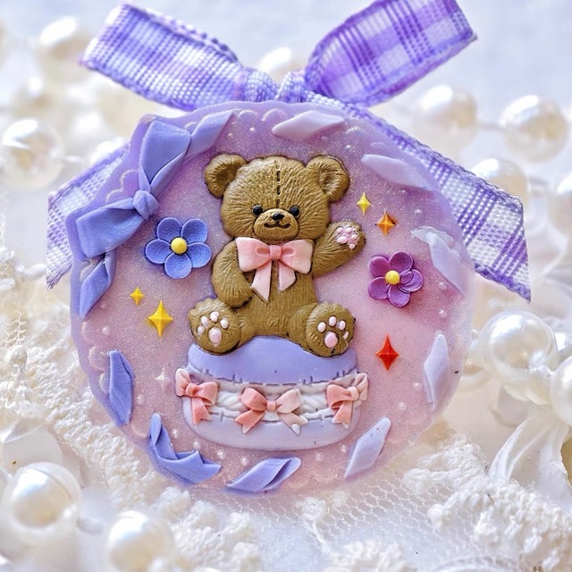 【少数入荷】Wax Seal Stamp Fluffy Macaron Bear【ヘッドのみ】