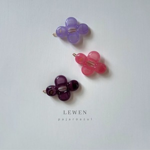 LEWEN｜FLOWER clip｜sheer color