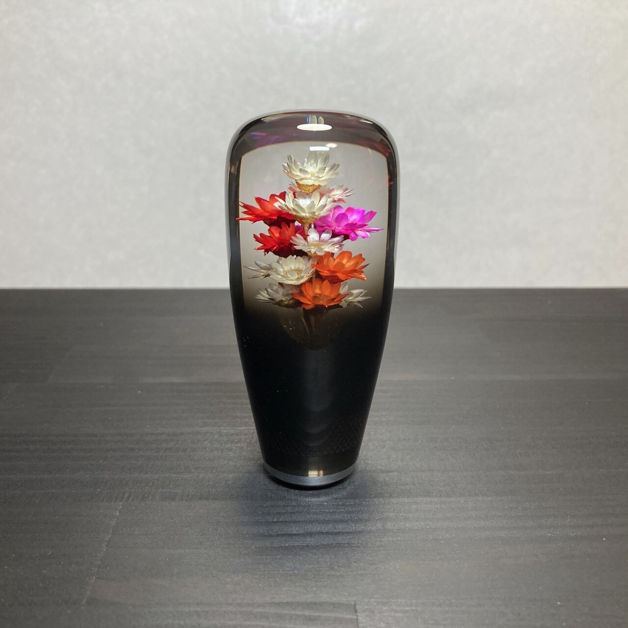 水中花シフトノブ　【乙珠 -Otodama-黒】　90㎜　【送料無料】