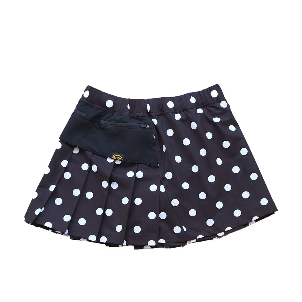 ranor(ラナー) DOT PLEATS SKIRT BLACK | play field mountain