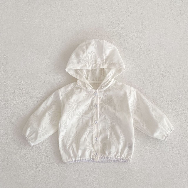 【BABY】ホワイトフラワーフード付きライトジャケット - 13