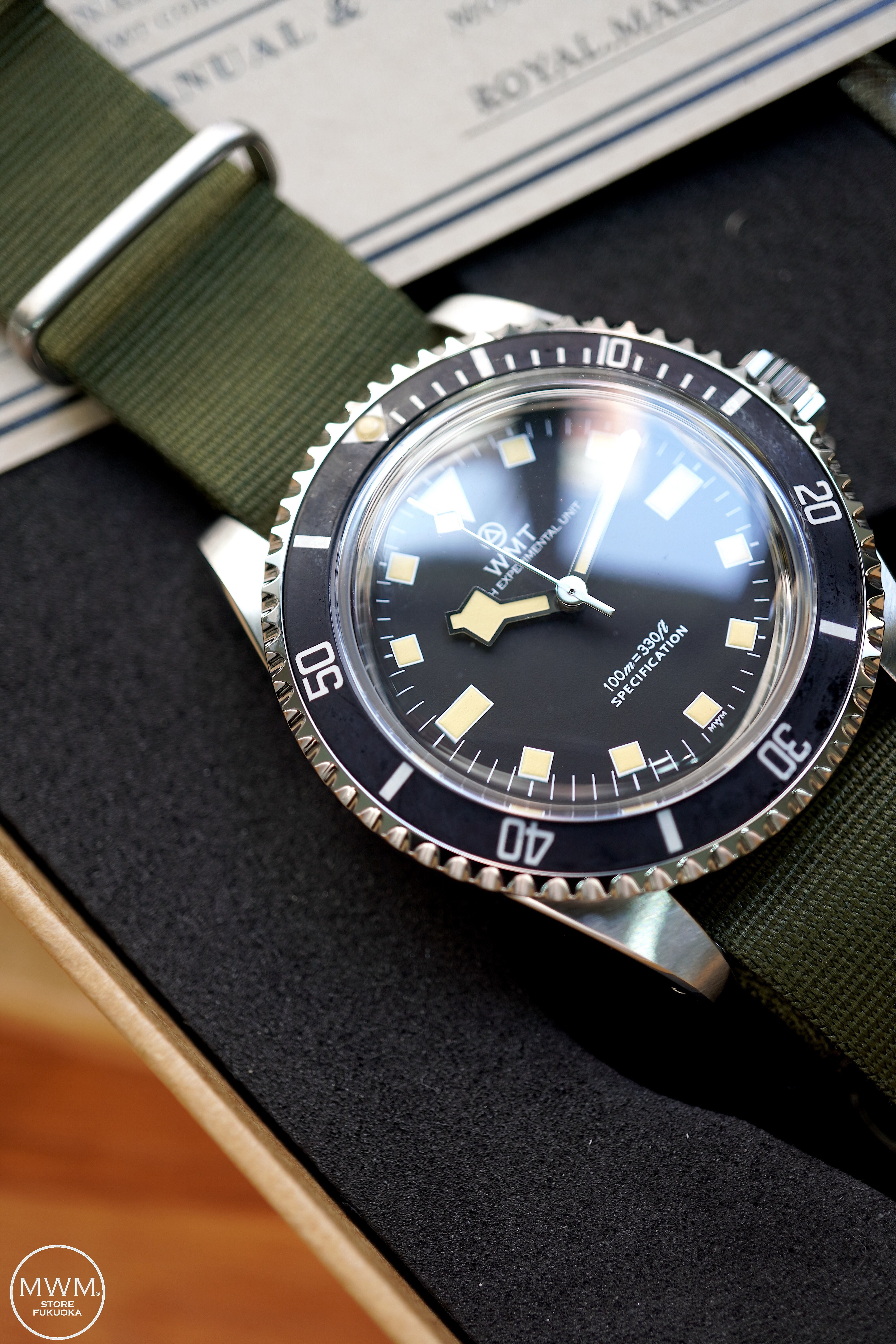 WMT WATCHES Royal Marine – Ocean Noir / Aged Bezel by MWM | MWM 