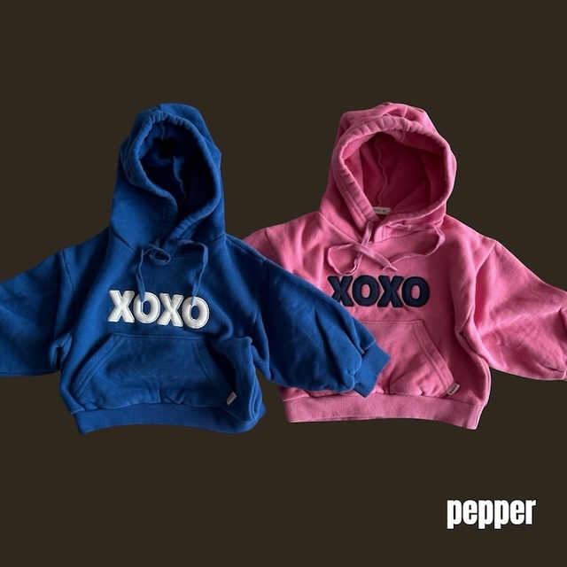 ペッパー / PEPPER / XOXOフーディー / 韓国子供服 / キッズ / 26winter〖取寄〗*XS~XL*
