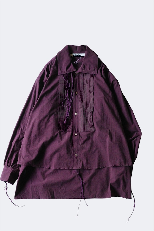 Midorikawa 【PINTUCK SHIRT -BURGUNDY-】