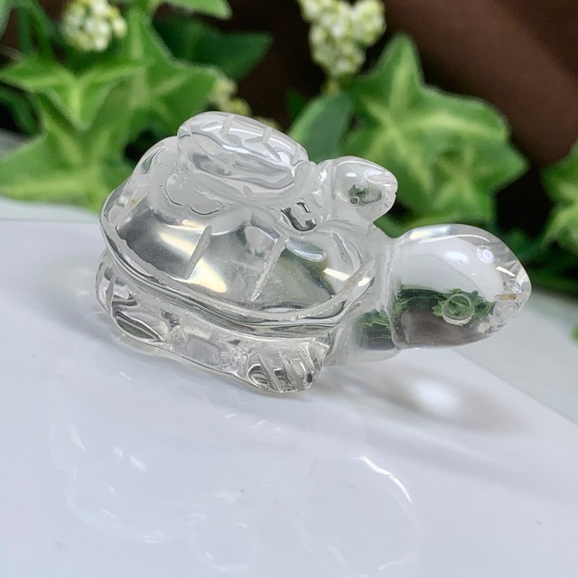 12.(訳)透明度高☆親子亀水晶☆