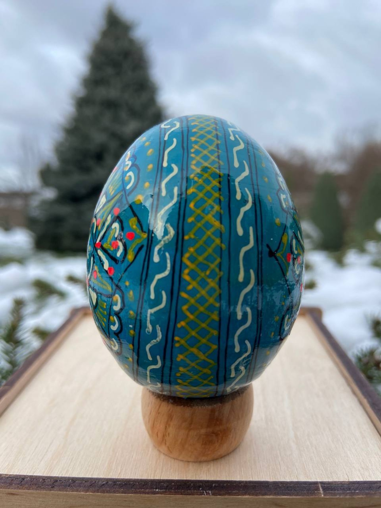 装飾用プィサンカ（イースターエッグ）with stand　コロミヤ博物館モデル - 3