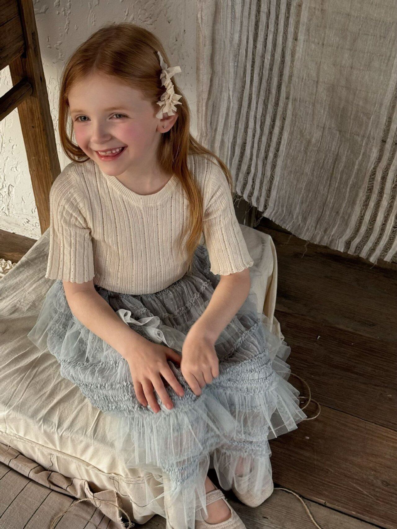 ( 即納 ) half sleeve lib knit / otaly