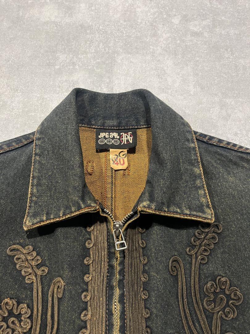 JPG ジャンポールゴルチエ アーカイブ デニムジャケット 刺繍 JPG ジャンポールゴルチエ アーカイブ デニムジャケット 刺繍