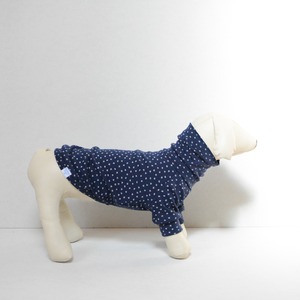 for dog litte star turtle neck T-shirt navy