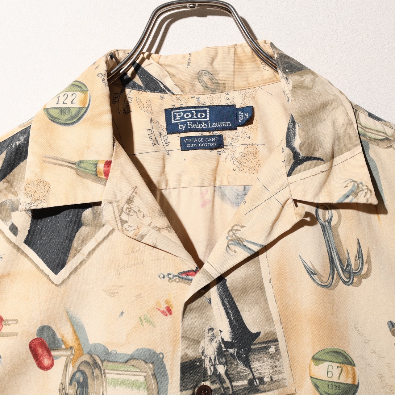 Mint M Hemmingway Key West Vintage Camp ポロラルフローレン Polo Ralph Lauren ヘミングウェイ 半袖開襟シャツ 総柄