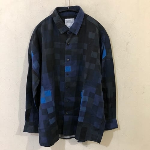 SHAREEF シャリーフ MOSAIC PT BIG シャツ Navy1 【代官山ｋ04