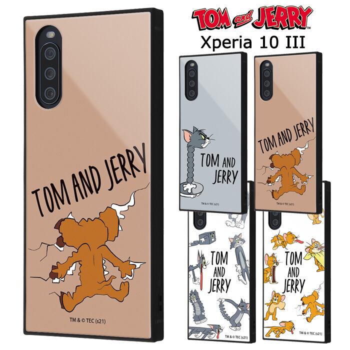 Xperia 10 Iii トムアンドジェリー スクエア ケース カバー ハイブリッド ソフト ソフトケース ハードケース キャラクター グッズ トム ジェリー トムとジェリー タフィー Xperia10iii 3 So 52b Sog04 エクスペリア テン マークスリー スマホケース スマホカバー S In