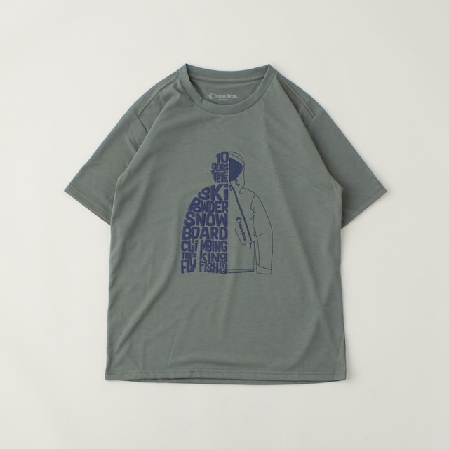 Teton Bros ティートンブロス Tsurugi 10th Tee (Unisex) - Green Gray  メンズ・ウィメンズ Tシャツ