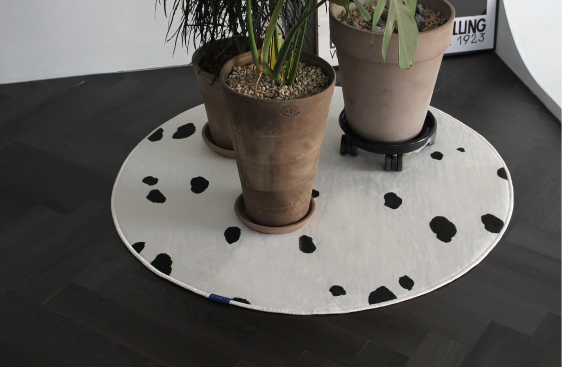 monotone dot cercle rug 2size / モノトーン ドット サークル ラグ