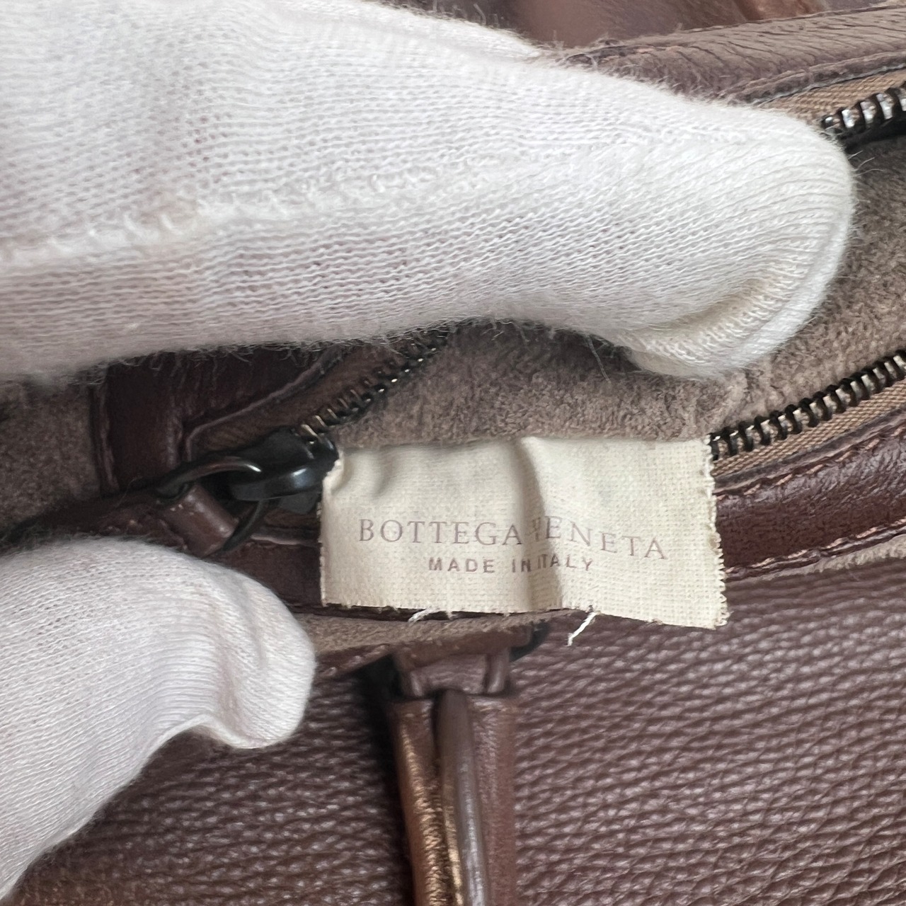 BOTTEGA VENETA ボッテガイントレチャート  ハンドバッグ ブラウン A-9441