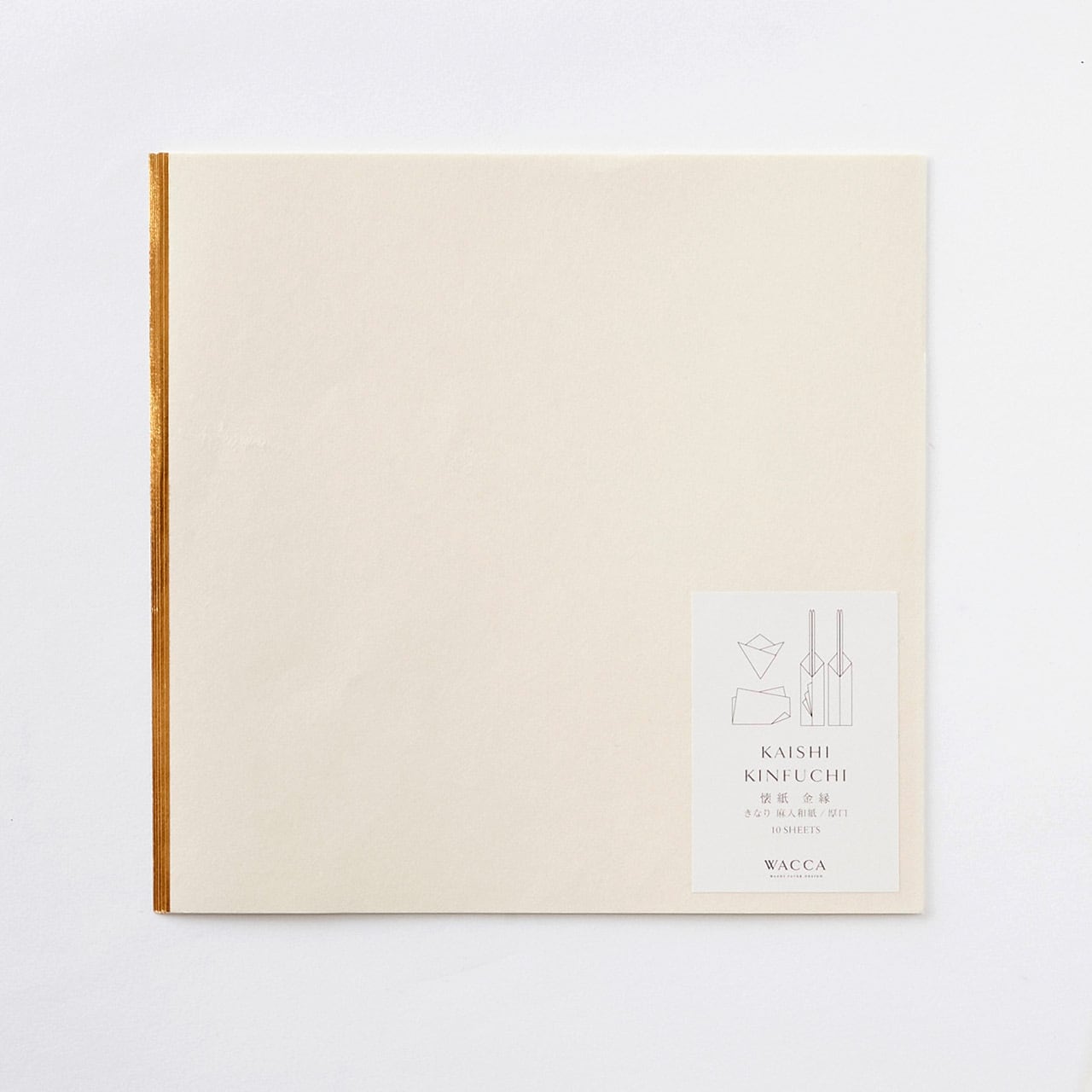 懐紙 金縁 きなり 麻入 10枚入 | WACCA ONLINE SHOP