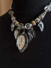 vintage geometric statement necklace-5140-7