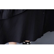 フロントフリル シャツワンピース 30076