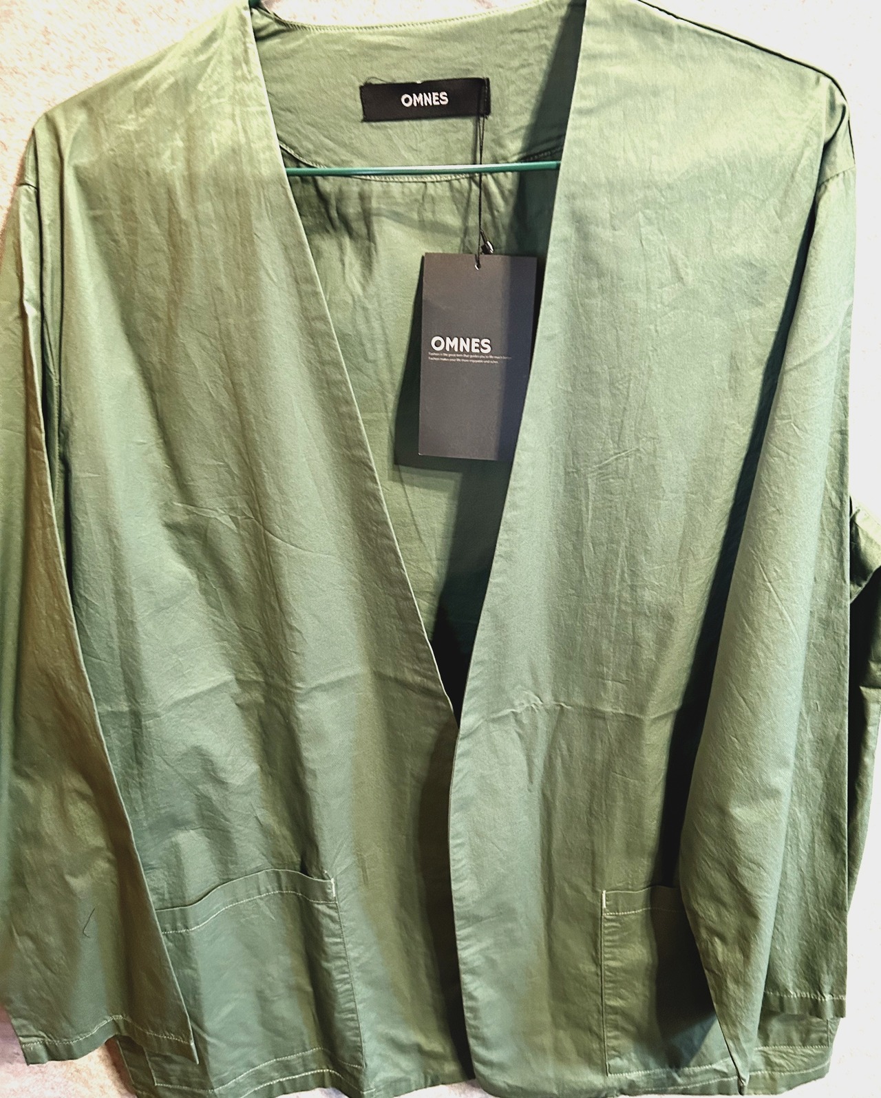 メンズ　製品洗いタイプライター　ノーカラージャケット