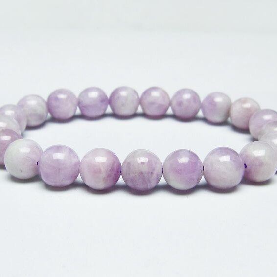 クンツァイト ブレスレット 9mm ミルキークンツァイト ブレス 一点物 メール便可 [M便 1/10] 111-46389