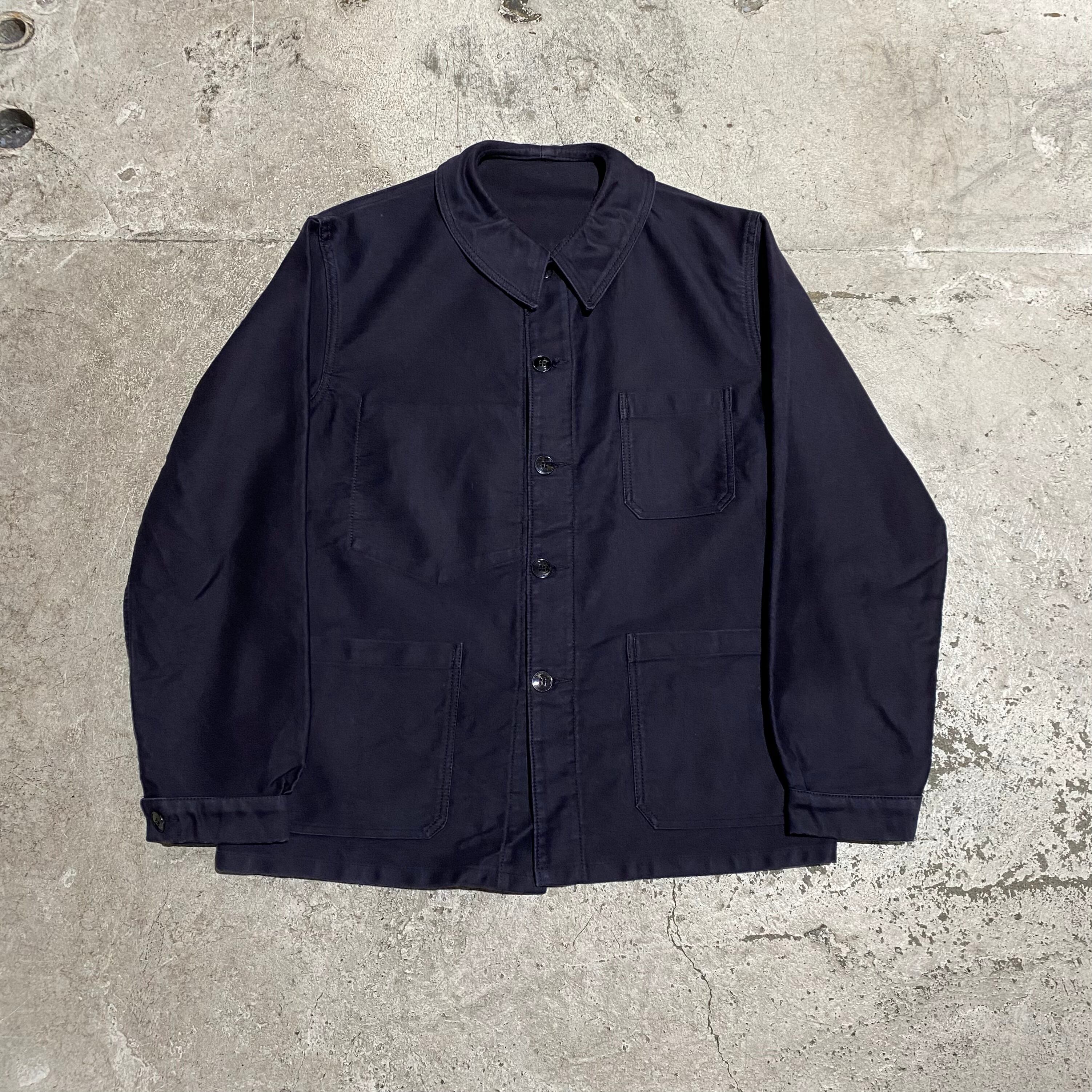 50s〜 BARBE BLEUE / フレンチワーク ブラックモールスキンワーク 