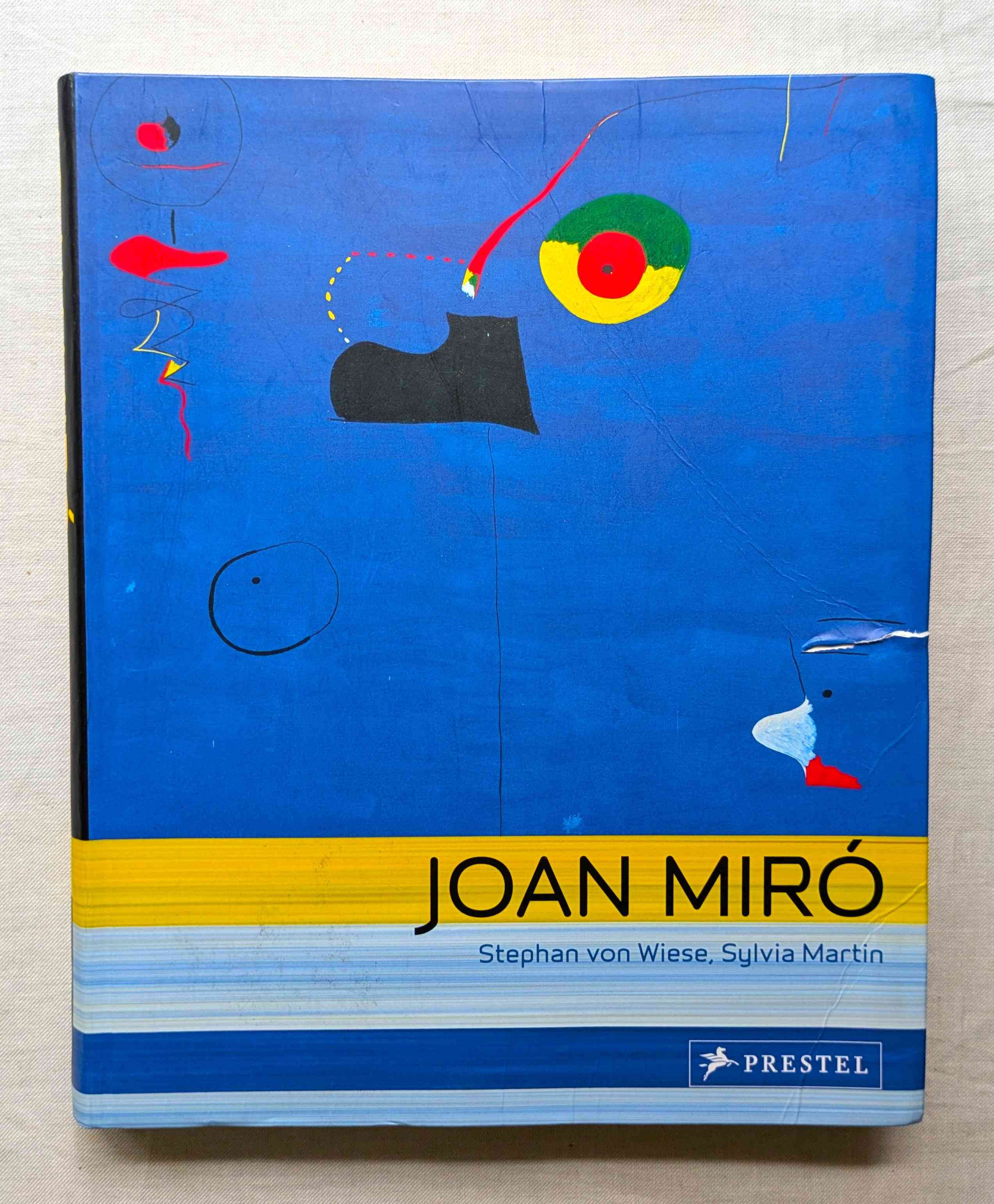ジョアン・ミロ、馬とパイプと赤い花、希少画集画、新品額装付、salt 