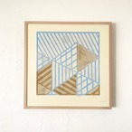 竹﨑勝代「山ぎわ 」TAKEZAKI Katsuyo 'hillside 山ぎわ' /woodcut print with frame thumbnail 1