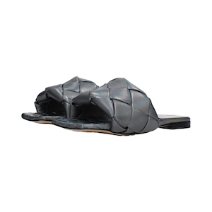 BOTTEGA VENETA ボッテガヴェネタ レディース スライドサンダル レザー シルバー