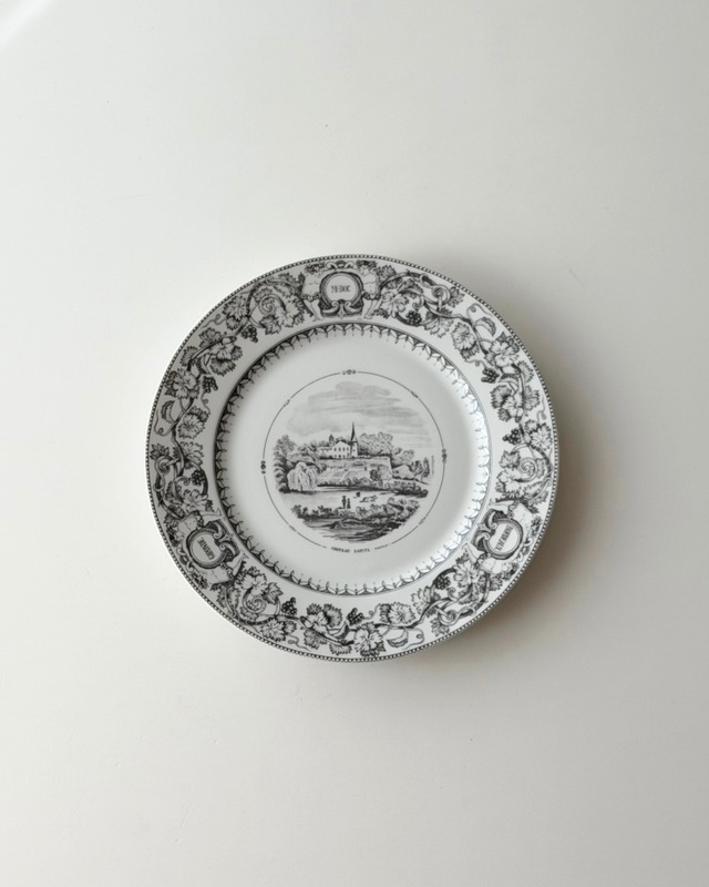 Haviland Limoges　リモージュ　/　“CHÂTEAU LAFITE”　葡萄とシャトーのプレート　c