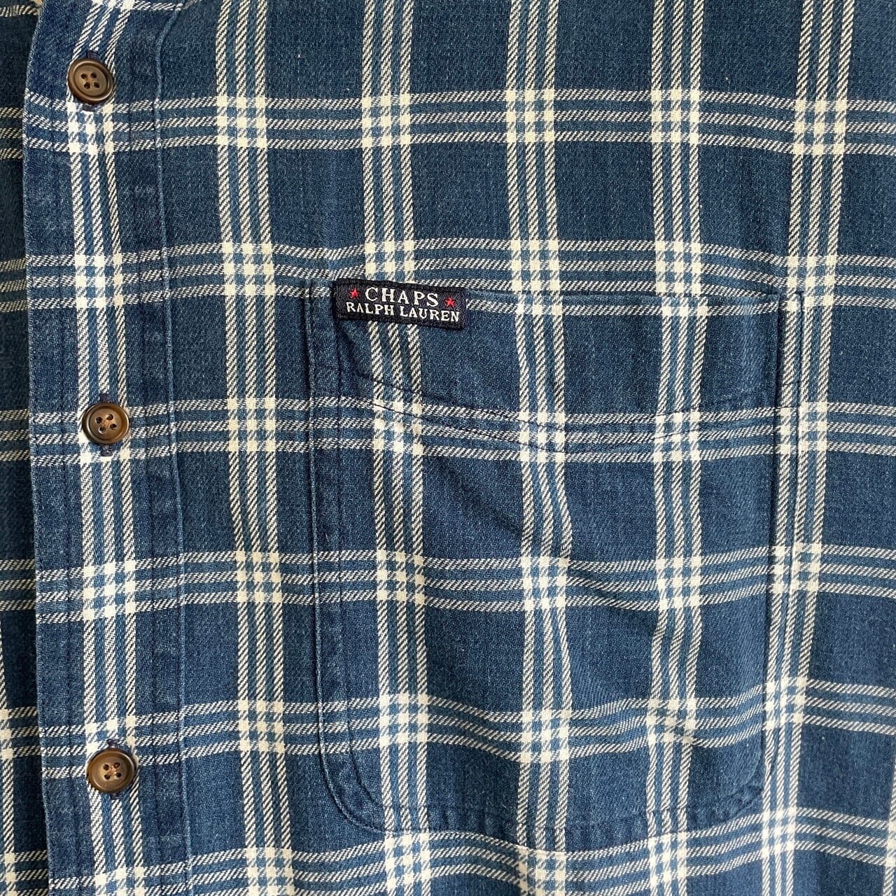 90年代 チャップス ラルフローレン チェック 半袖 ボタンダウンシャツ