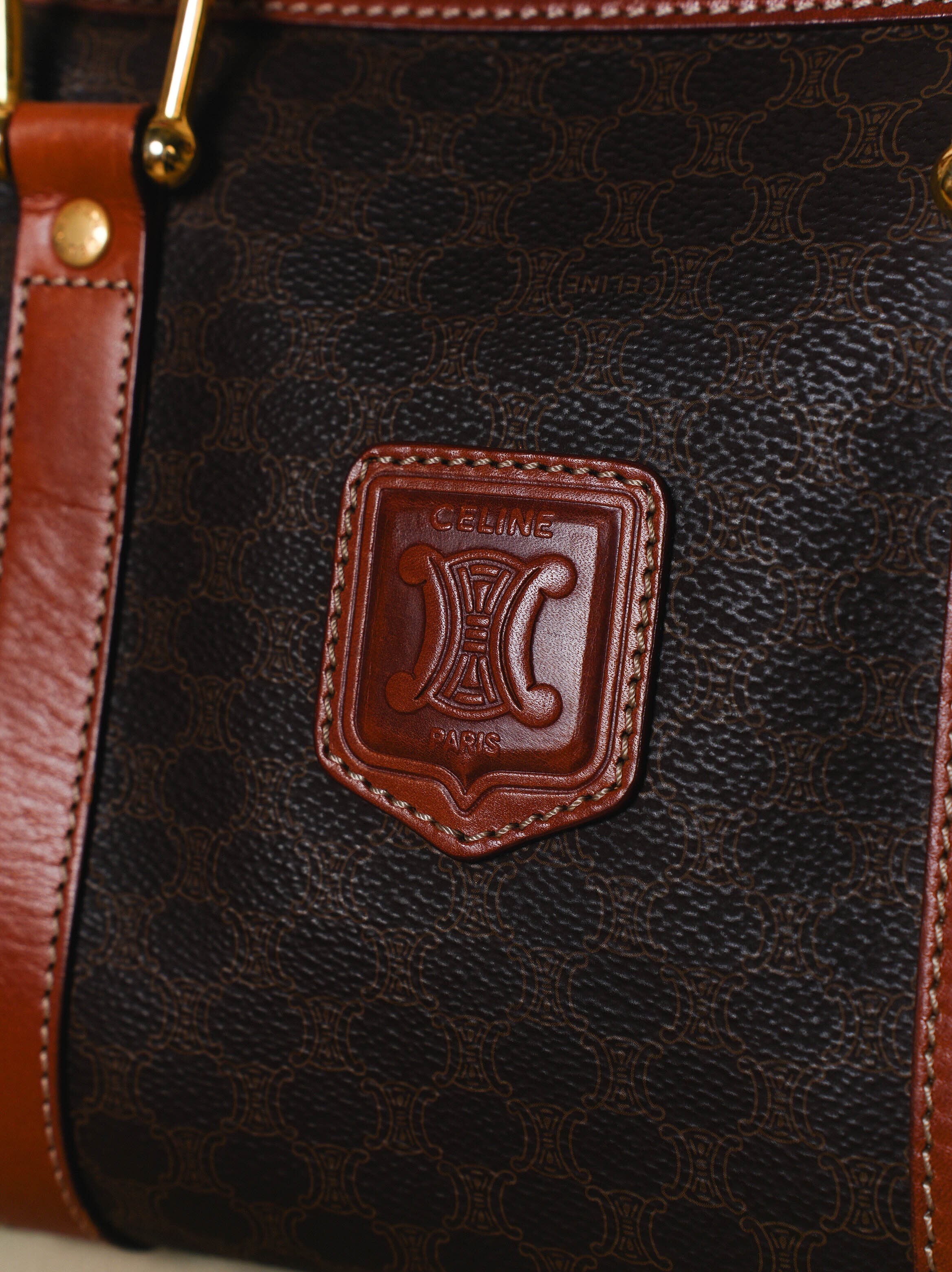 CELINE セリーヌ マカダム柄 w26 ミニボストンバッグ | Raum Vintage