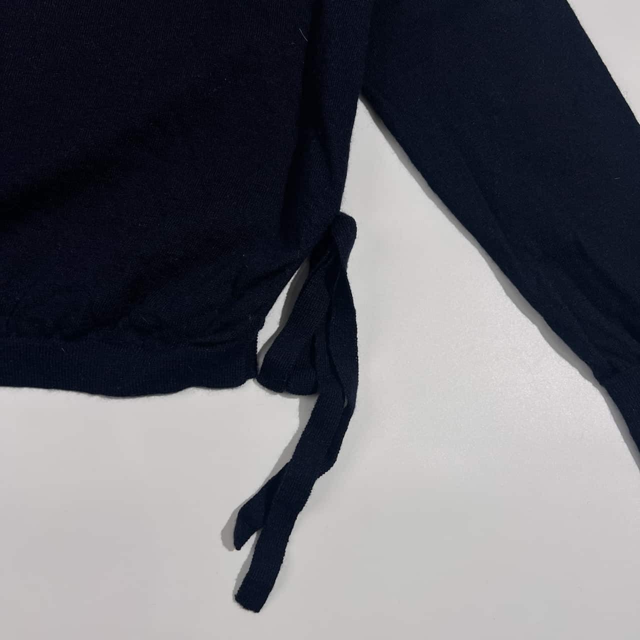 カシミヤ100% UNIQLO ＋J ユニクロ ニット セーター L/ネイビー レディース