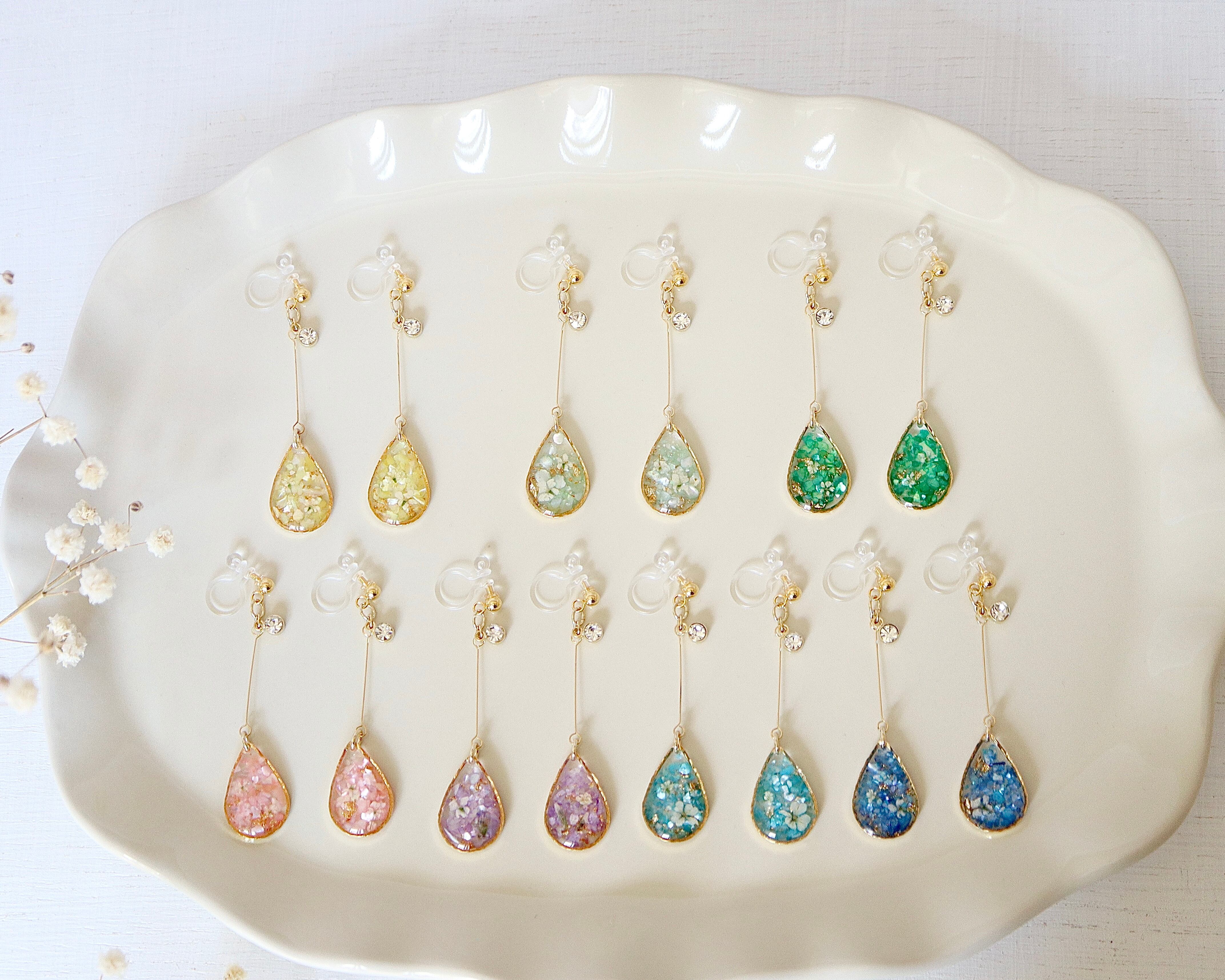 選べるカラー/ 彩雫 -long- / イヤリング.ピアス