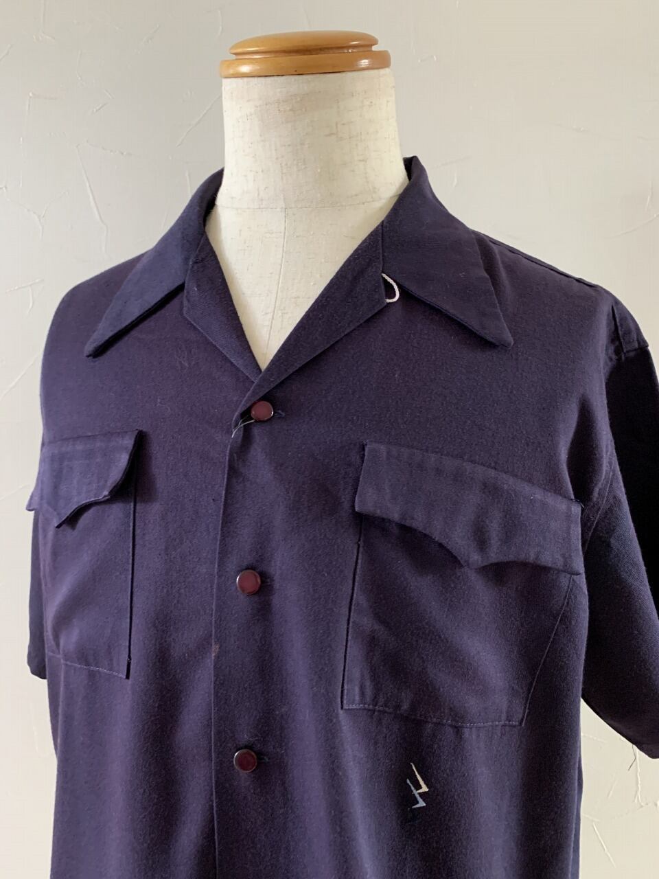 1950～60's Rayon Open Collar Shirt