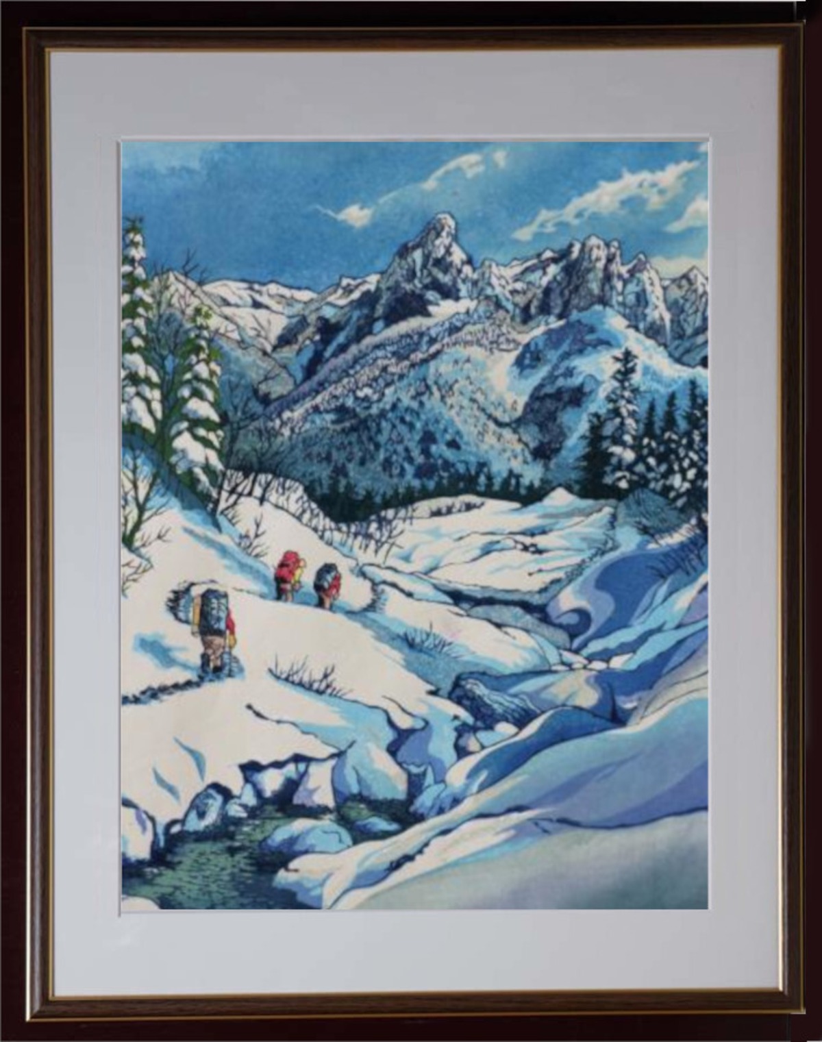 No.207 「山に入る日 横岳へ」 | e-Gallery 版画 shop