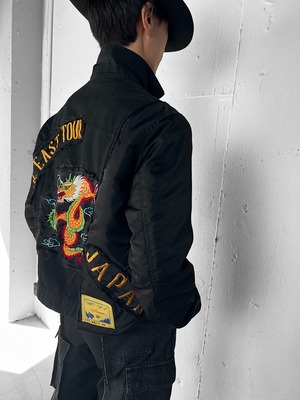 "再構築" Cotton Denim×MA-1 Docking Souvenir Jacket