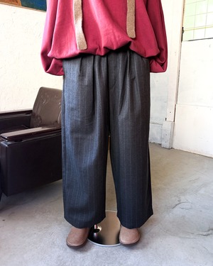 【maison de soil WOMEN】WOOL SERGE 2TUCK WIDE EASY