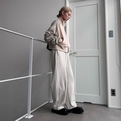 【受注予約：10月上旬入荷予定】Gather Sleeve W zip MA‑1/beige