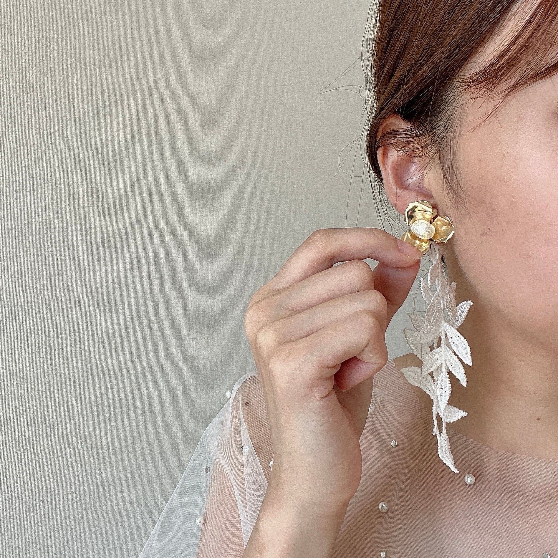 ange.etoile 花 ピアス 結婚式 安い - アクセサリー