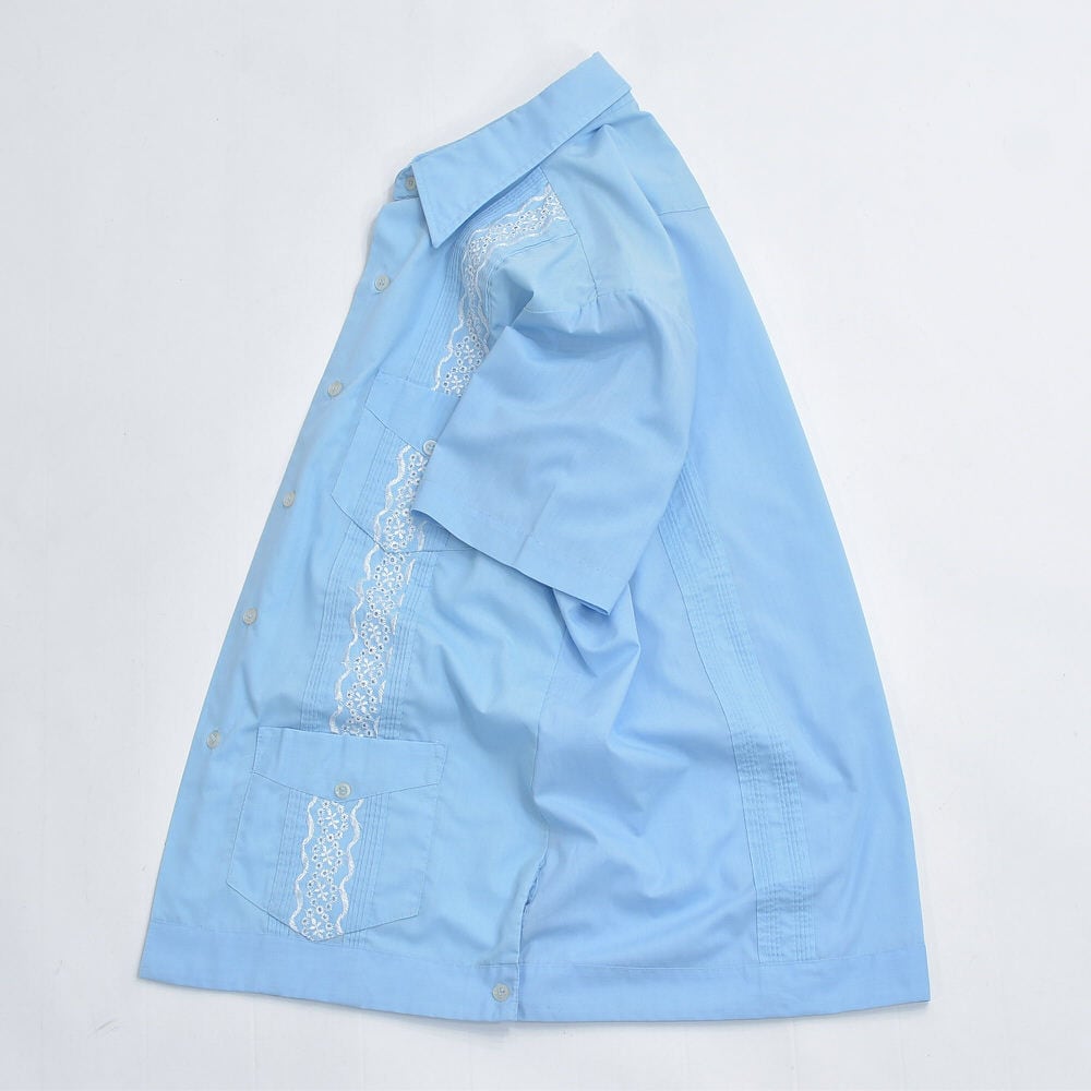 70s GUAYABERA Yucateca グアヤベラユカテカ 刺繍 ピンタック デザイン