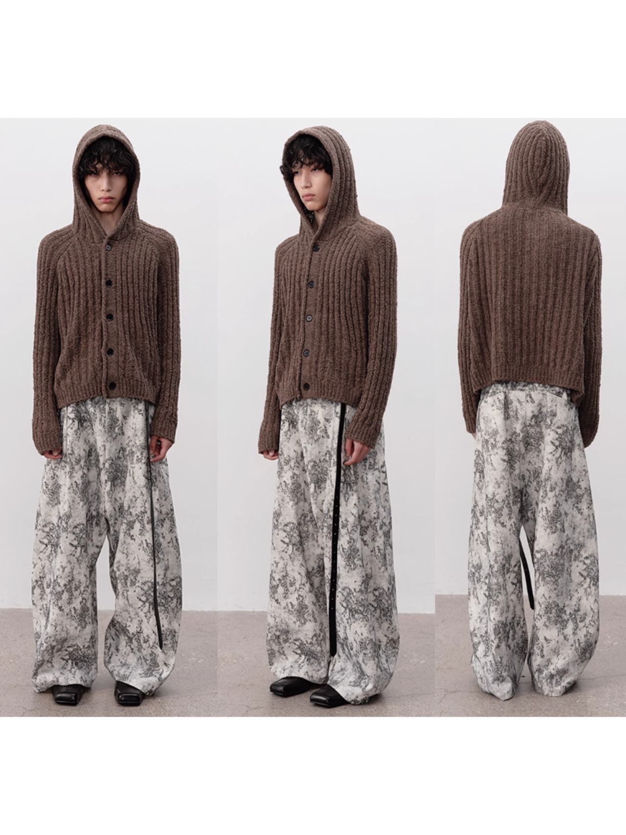 JCAESAR STUDIO JACQUARD WIDE PANTS