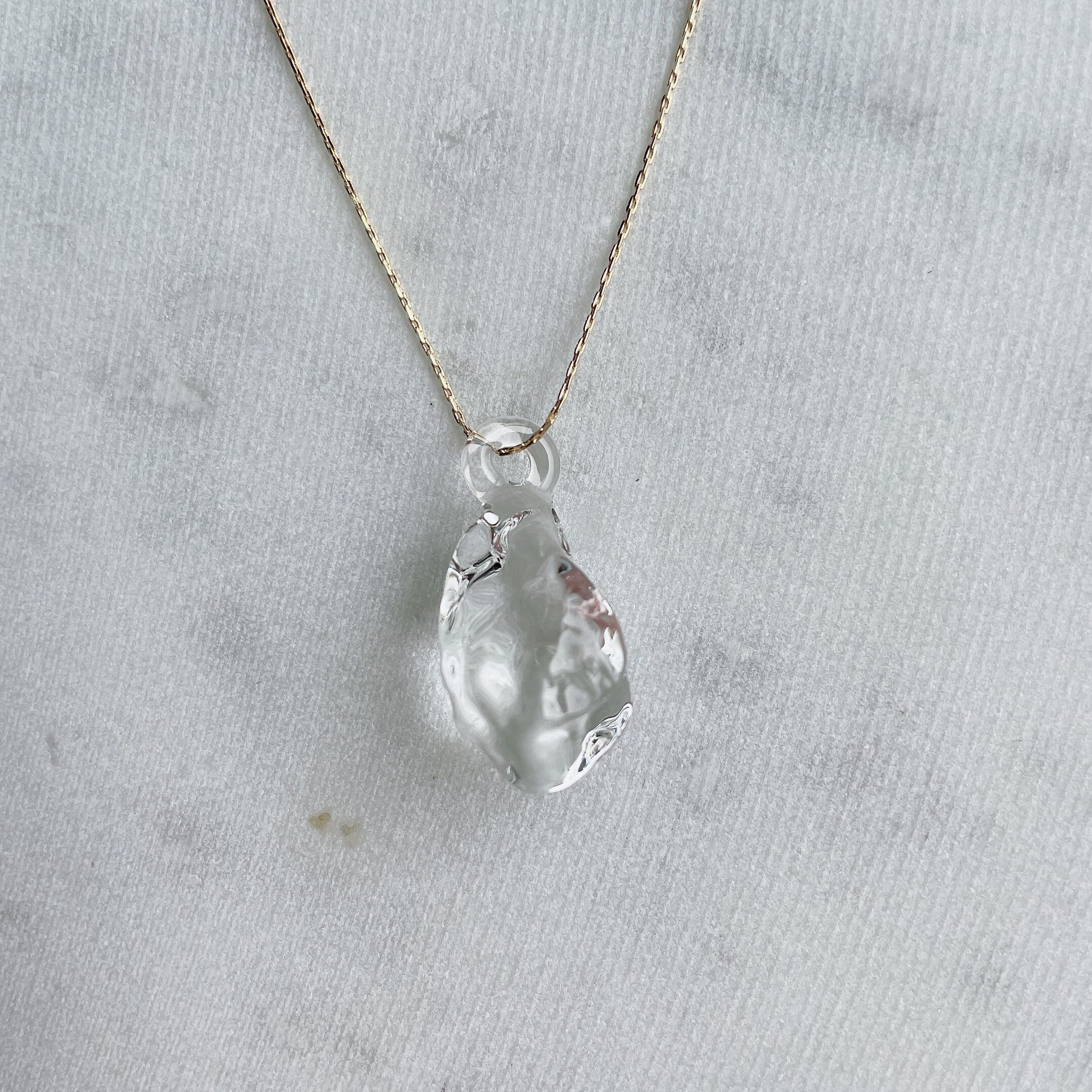 Glass Drop Necklace ガラスドロップネックレス | dix ONLINE STORE | ディスのアクセサリーオンラインショップ  powered by BASE