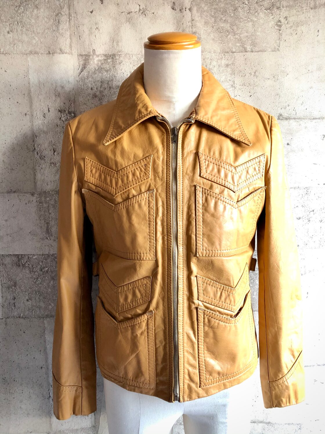 70s VINTAGE esprit by CAMPUS CRAFT DESIGN LEATHER JACKET 1970s 