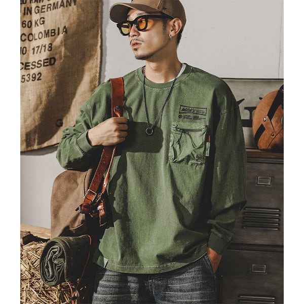 Front pocket design L/C Tee P746
