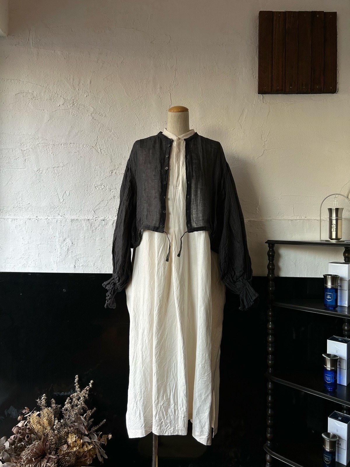 suzuki takayuki bishop sleeve bolero S231-17 twilight grey | TALE 