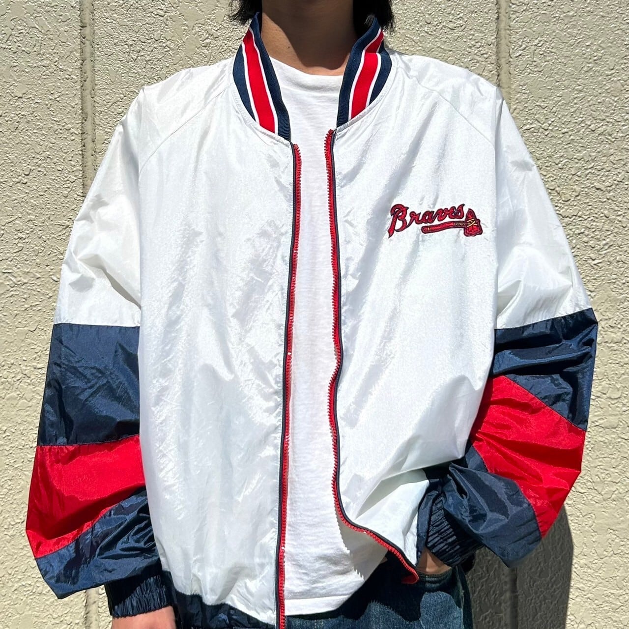 【激レア☆US輸入90s】 MLBブレーブス  両面刺繍スタジャン メンズ2XL