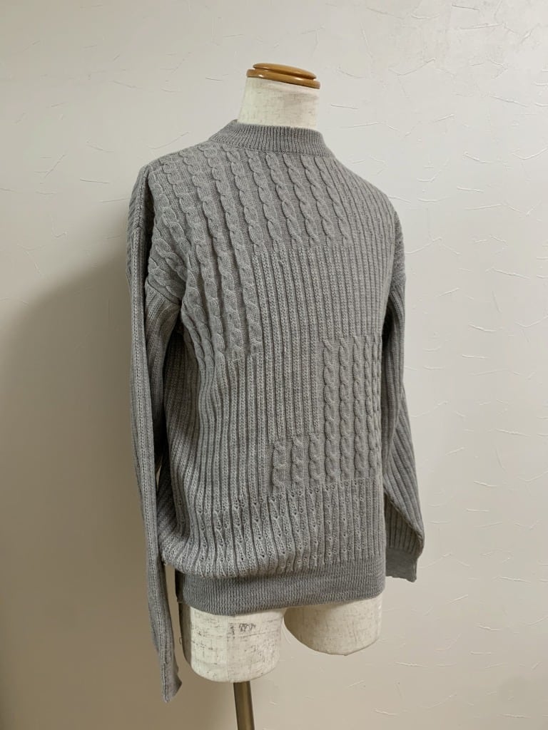 1980's Switched Knitting Design Mock Neck Sweater "pierre cardin"