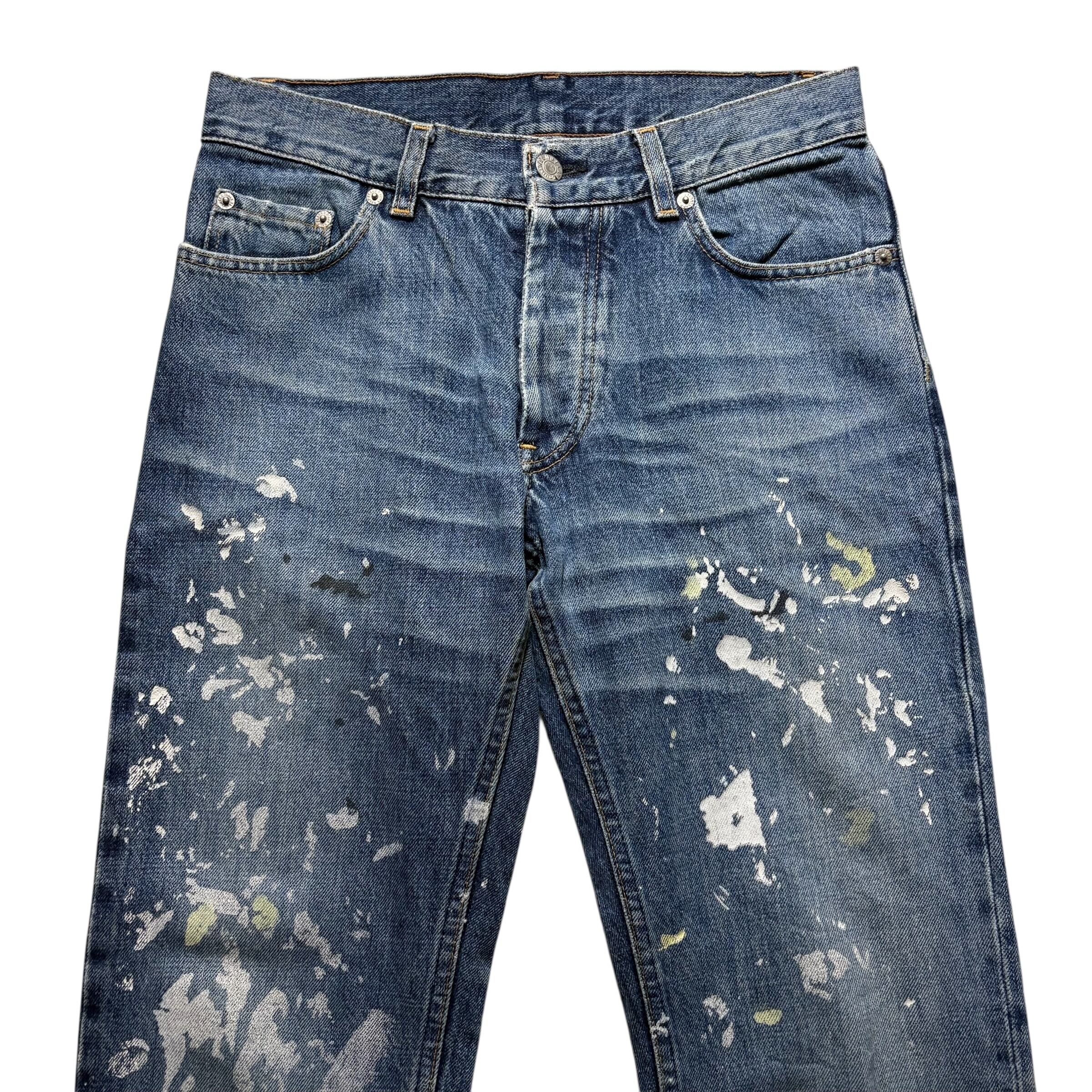 archive 1999's HELMUT LANG paint denim pants | NOIR ONLINE