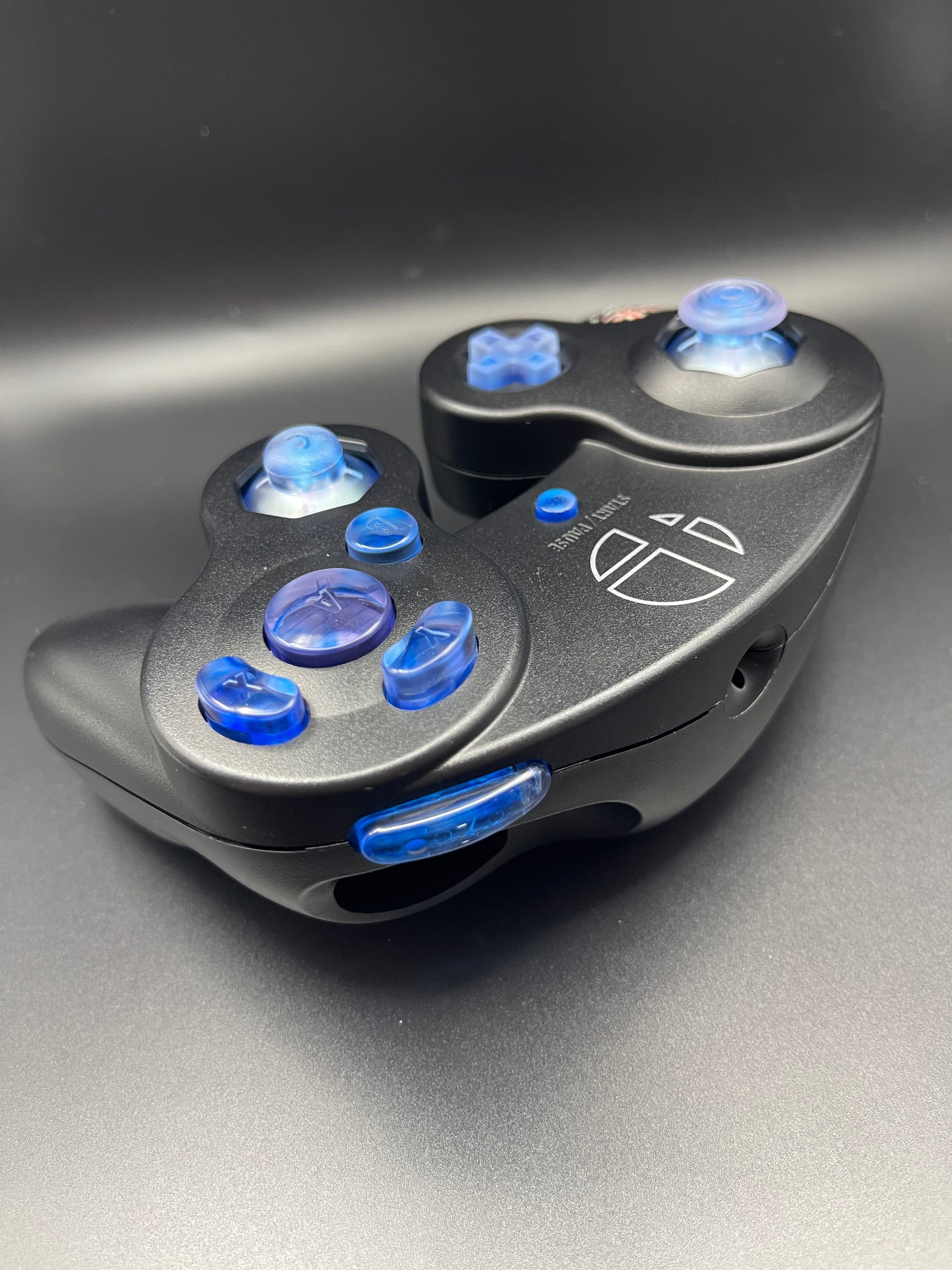 GCコン ゲームキューブコントローラー はね戻り対策 LRボタン化 ブルー